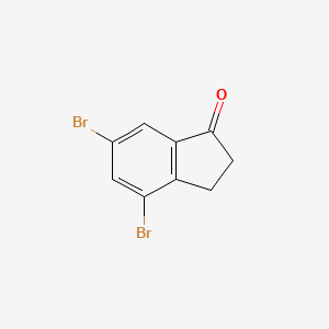 molecular formula C9H6Br2O B1591014 4,6-二溴-2,3-二氢-1H-茚-1-酮 CAS No. 207857-48-5