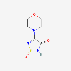 molecular formula C6H9N3O3S B1591024 4-(Morpholin-4-yl)-1,2,5-thiadiazol-3(2H)-one 1-oxide CAS No. 75202-36-7