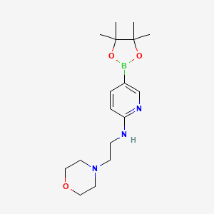 molecular formula C17H28BN3O3 B1591097 N-(2-吗啉乙基)-5-(4,4,5,5-四甲基-1,3,2-二氧杂硼烷-2-基)吡啶-2-胺 CAS No. 943911-64-6