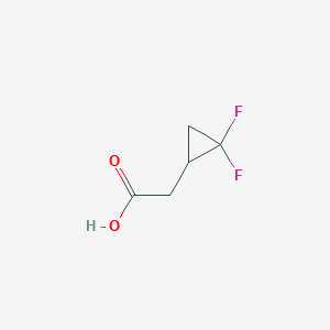 molecular formula C5H6F2O2 B1591117 2-(2,2-二氟环丙基)乙酸 CAS No. 123131-67-9