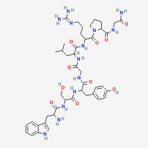 B1591154 Tryptophylseryltyrosylglycylleucyl-N~5~-(diaminomethylidene)ornithylprolylglycinamide CAS No. 38280-52-3