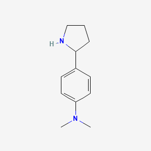molecular formula C14H22N2O2 B1591164 N,N-二甲基-4-(吡咯烷-2-基)苯胺 CAS No. 298690-88-7
