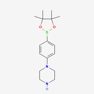 B1591183 1-(4-(4,4,5,5-Tetramethyl-1,3,2-dioxaborolan-2-yl)phenyl)piperazine CAS No. 912369-50-7