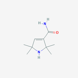 molecular formula C9H16N2O B015912 2,2,5,5-Tetramethyl-3-pyrroline-3-carboxamide CAS No. 19805-75-5