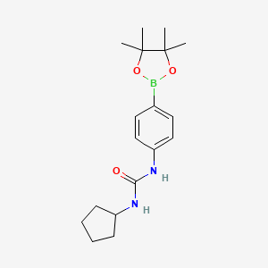 B1591214 1-Cyclopentyl-3-(4-(4,4,5,5-tetramethyl-1,3,2-dioxaborolan-2-yl)phenyl)urea CAS No. 874297-80-0