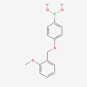 molecular formula C14H15BO4 B1591225 (4-((2-甲氧基苄基)氧基)苯基)硼酸 CAS No. 871125-74-5
