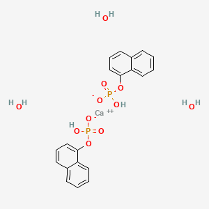 molecular formula C20H22CaO11P2 B1591240 萘-1-基氢磷酸钙；三水合物 CAS No. 57775-19-6