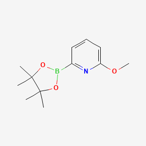 molecular formula C12H18BNO3 B1591280 2-甲氧基-6-(4,4,5,5-四甲基-1,3,2-二氧杂硼环-2-基)吡啶 CAS No. 1034297-69-2