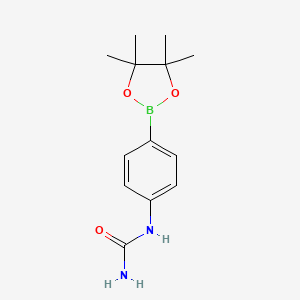 molecular formula C13H19BN2O3 B1591292 1-(4-(4,4,5,5-四甲基-1,3,2-二恶唑硼烷-2-基)苯基)脲 CAS No. 877134-77-5