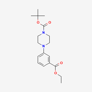 molecular formula C18H26N2O4 B1591323 1-Boc-4-[3-(乙氧羰基)苯基]哌嗪 CAS No. 261925-94-4