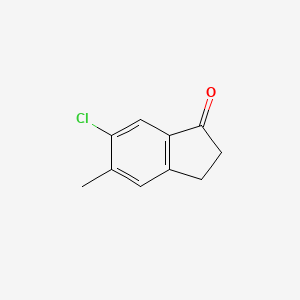molecular formula C10H9ClO B1591334 6-氯-5-甲基-2,3-二氢-1H-茚-1-酮 CAS No. 919078-00-5