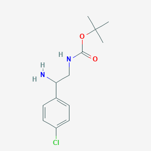 molecular formula C13H19ClN2O2 B1591355 叔丁基(2-氨基-2-(4-氯苯基)乙基)氨基甲酸酯 CAS No. 939760-49-3
