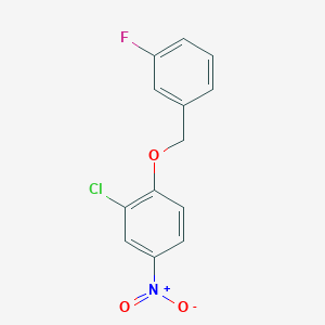molecular formula C13H9ClFNO3 B159136 2-氯-1-(3-氟苄氧基)-4-硝基苯 CAS No. 443882-99-3