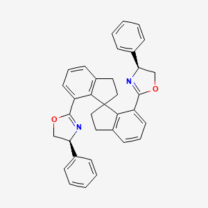 molecular formula C35H30N2O2 B1591395 (R)-7,7-双[(4S)-(苯基)噁唑-2-基)]-2,2,3,3-四氢-1,1-螺并茚满 CAS No. 890090-21-8