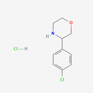 molecular formula C10H13Cl2NO B1591403 3-(4-氯苯基)吗啉盐酸盐 CAS No. 1170797-92-8