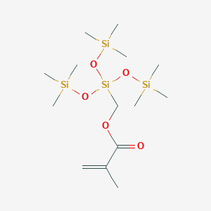 molecular formula C14H34O5Si4 B1591413 甲基丙烯酰氧甲基三（三甲基甲硅氧基）硅烷 CAS No. 74681-63-3