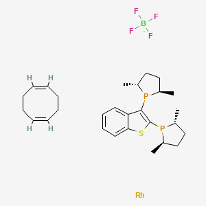 B1591468 2,3-Bis[(2R,5R)-2,5-dimethylphospholan-1-yl]-1-benzothiophene;(1Z,5Z)-cycloocta-1,5-diene;rhodium;tetrafluoroborate CAS No. 511543-00-3