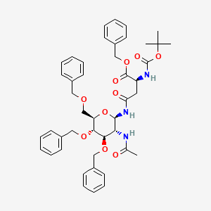molecular formula C45H53N3O10 B1591476 Nomega-(2-Acetamido-3,4,6-tri-O-benzyl-2-deoxy-beta-D-glucopyranosyl)-Nalpha-(tert-butoxycarbonyl)-L-asparagine Benzyl Ester CAS No. 219968-28-2