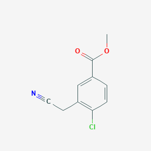 molecular formula C10H8ClNO2 B1591489 Methyl 4-chloro-3-(cyanomethyl)benzoate CAS No. 872091-83-3