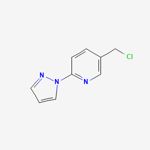 molecular formula C9H8ClN3 B1591492 5-(Chloromethyl)-2-(1H-pyrazol-1-yl)pyridine CAS No. 748796-39-6