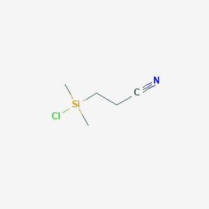 molecular formula C5H10ClNSi B1591509 3-[Chloro(dimethyl)silyl]propanenitrile CAS No. 18163-33-2