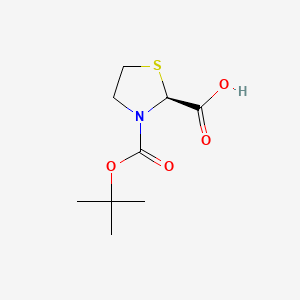 molecular formula C9H15NO4S B1591526 (S)-3-Boc-2-噻唑烷羧酸 CAS No. 891192-95-3