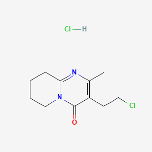molecular formula C11H16Cl2N2O B1591533 3-(2-氯乙基)-2-甲基-6,7,8,9-四氢-4H-吡啶并[1,2-a]嘧啶-4-酮盐酸盐 CAS No. 93076-03-0