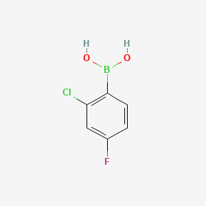 molecular formula C6H5BClFO2 B1591554 2-氯-4-氟苯硼酸 CAS No. 313545-72-1