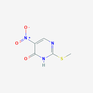 molecular formula C5H5N3O3S B1591559 2-(甲硫基)-5-硝基嘧啶-4-醇 CAS No. 75423-19-7