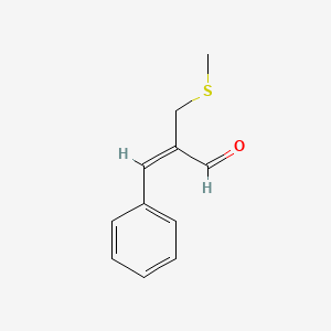 molecular formula C11H12OS B1591565 2-(Methylthiomethyl)-3-phenylpropenal CAS No. 65887-08-3