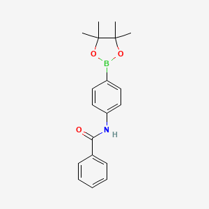 molecular formula C19H22BNO3 B1591583 N-(4-(4,4,5,5-tetramethyl-1,3,2-dioxaborolan-2-yl)phenyl)benzamide CAS No. 935660-75-6