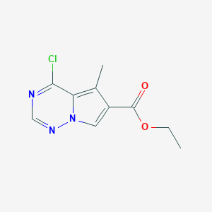 molecular formula C10H10ClN3O2 B1591586 Ethyl 4-chloro-5-methylpyrrolo[2,1-f][1,2,4]triazine-6-carboxylate CAS No. 427878-41-9