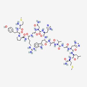 molecular formula C75H110N24O16S2 B1591600 C-Terminal peptide bombesin CAS No. 81608-29-9