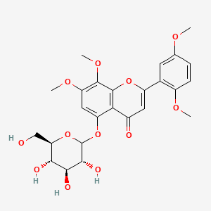 molecular formula C25H28O12 B1591609 5-羟基-7,8,2',5'-四甲氧基黄酮 5-O-葡萄糖苷 CAS No. 942626-75-7