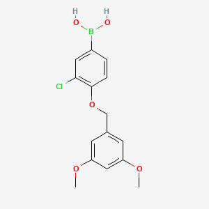 B1591611 (3-Chloro-4-((3,5-dimethoxybenzyl)oxy)phenyl)boronic acid CAS No. 849062-24-4