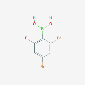 molecular formula C6H4BBr2FO2 B1591613 2,4-二溴-6-氟苯硼酸 CAS No. 870778-96-4