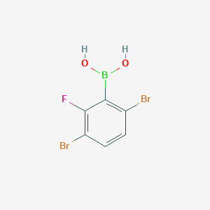 molecular formula C6H4BBr2FO2 B1591618 3,6-二溴-2-氟苯硼酸 CAS No. 870778-92-0