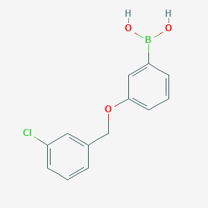 molecular formula C13H12BClO3 B1591642 3-(3'-Chlorobenzyloxy)phenylboronic acid CAS No. 849062-33-5