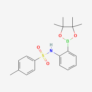 molecular formula C19H24BNO4S B1591643 4-甲基-N-[2-(4,4,5,5-四甲基-1,3,2-二氧杂硼环丁-2-基)苯基]苯磺酰胺 CAS No. 796061-07-9