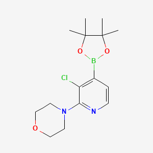 molecular formula C15H22BClN2O3 B1591671 3-Chloro-2-(4-morpholino)pyridine-4-boronic acid pinacol ester CAS No. 957198-28-6