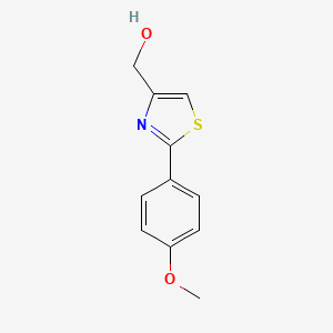 molecular formula C11H11NO2S B1591674 [2-(4-甲氧基苯基)-1,3-噻唑-4-基]甲醇 CAS No. 885279-75-4
