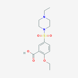 molecular formula C15H22N2O5S B1591680 2-Ethoxy-5-(4-ethylpiperazin-1-yl)sulfonylbenzoic acid CAS No. 1245644-35-2