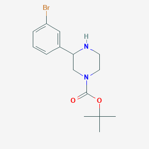molecular formula C15H21BrN2O2 B1591685 叔丁基 3-(3-溴苯基)哌嗪-1-羧酸酯 CAS No. 886767-61-9