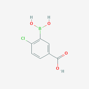 molecular formula C7H6BClO4 B1591693 2-氯-5-羧基苯硼酸 CAS No. 913835-75-3