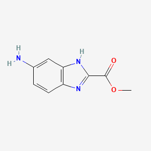 molecular formula C9H9N3O2 B1591696 5-Amino-1H-benzoimidazole-2-carboxylic acid methyl ester CAS No. 292070-01-0