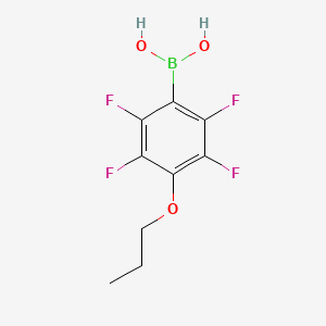 molecular formula C9H9BF4O3 B1591705 (2,3,5,6-四氟-4-丙氧基苯基)硼酸 CAS No. 871125-71-2