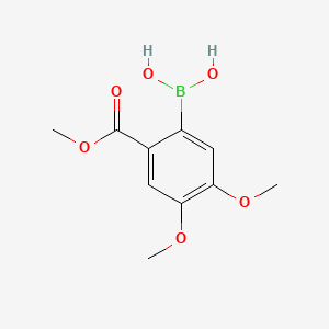 molecular formula C10H13BO6 B1591717 4,5-二甲氧基-2-(甲氧羰基)苯硼酸 CAS No. 1072952-49-8
