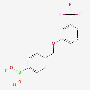 molecular formula C14H12BF3O3 B1591749 (4-((3-(三氟甲基)苯氧基)甲基)苯基)硼酸 CAS No. 849062-03-9
