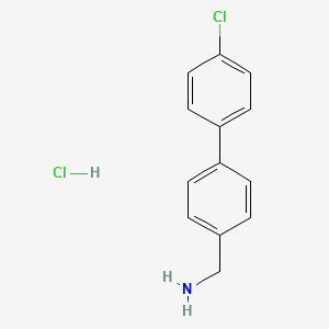 molecular formula C13H13Cl2N B1591781 [4-(4-Chlorophenyl)phenyl]methylamine hydrochloride CAS No. 410077-96-2