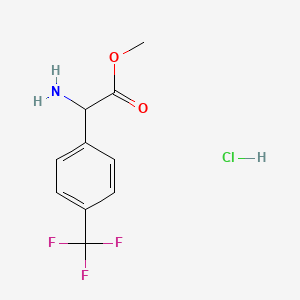 molecular formula C10H11ClF3NO2 B1591814 氨基[4-(三氟甲基)苯基]乙酸盐酸盐 CAS No. 390815-48-2